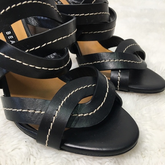 Veronica Beard Womens Black Leather Strappy Sandals Size 38 - Picture 3 of 13